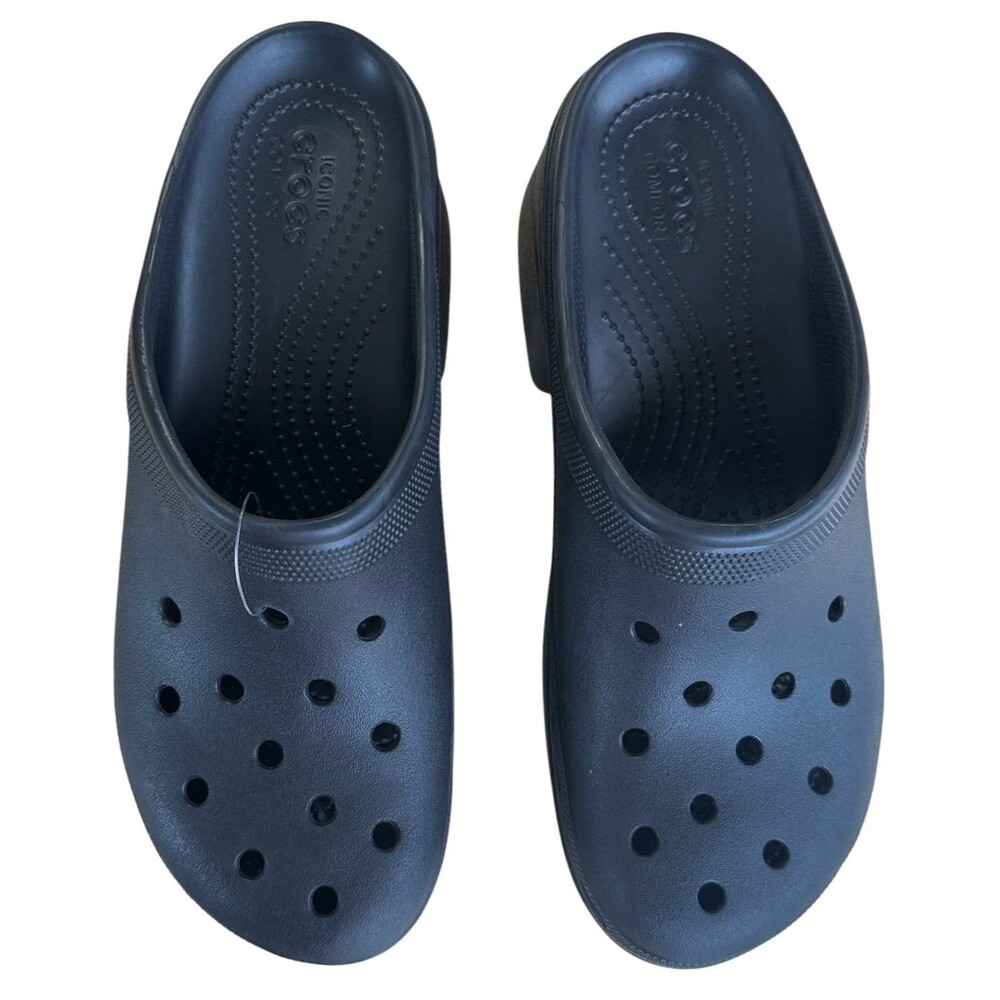 Crocs Women's Siren Crush Clogs Platform Heels Size 11 Black - Picture 5 of 11